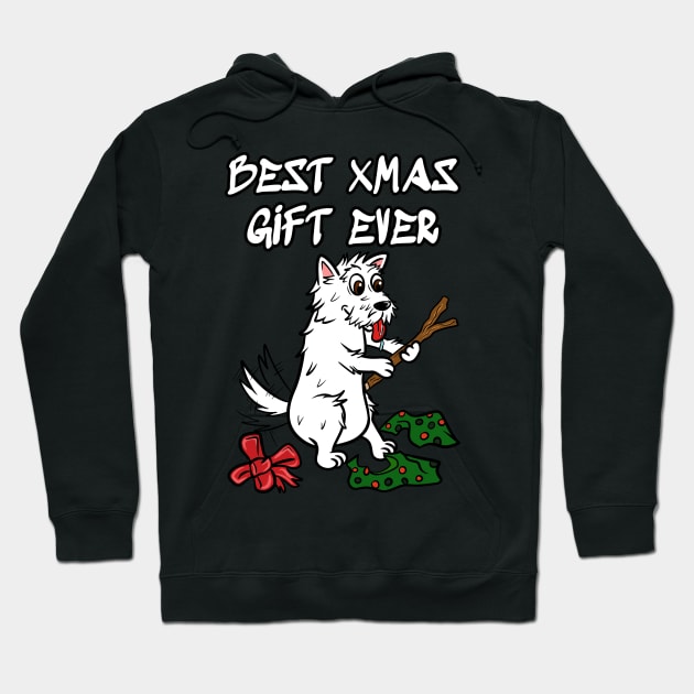 Funny Westie Best Xmas Gift Ever Christmas Hoodie by blacklines